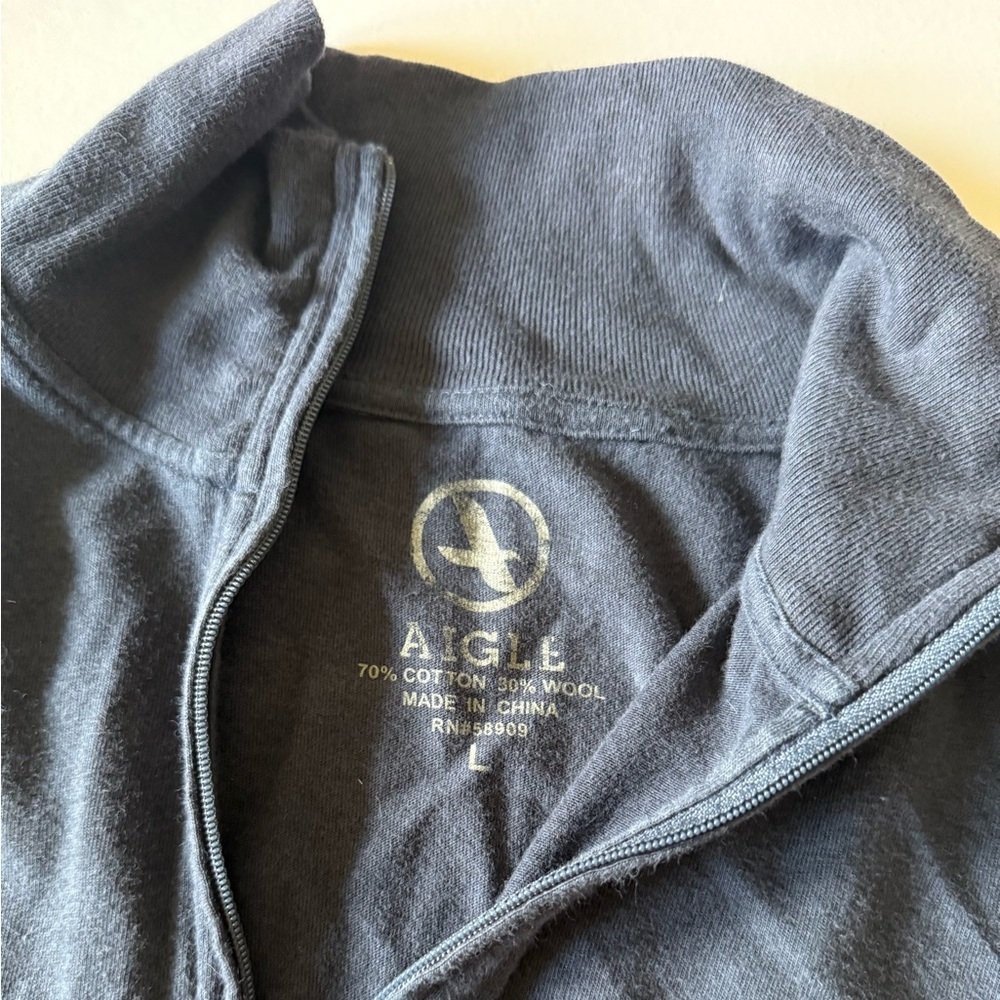 Aigle Blue 1/4 Zip Pullover